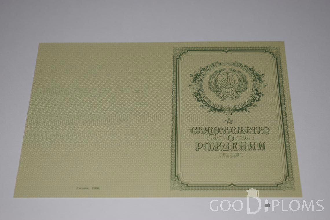 Свидетельство о Рождении - Обратная сторона - Пинск