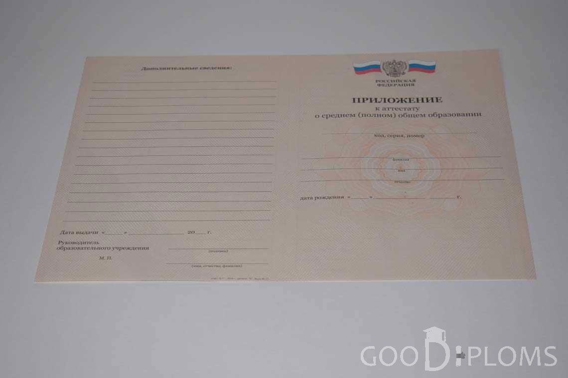 Приложение к Аттестату За 11 Класс период выдачи 2008-2009 -  Пинск