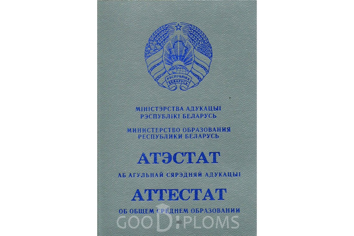 Белорусский аттестат за 11 класс - Обратная сторона- Пинск